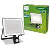 PHILIPS Lois Proiettore da esterno con Sensore, 50 W, 3000 K, Nero