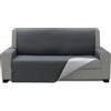 FAVERTI® Copri divano imbottito 2 posti - 120 cm (seduta) | modello Requena, grigio OSC, grigio chiaro, reversibile | protezione compatibile con divani relax e paraorecchie | tela lavabile, prodotto