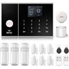 XNH allarme casa senza fili,kit allarme casa senza fili con Sirena Allarme 120dB, Telecomando Intelligente, Invite vocale, Display LCD, Sicurezza per la casa, ufficio(16 Pezzi)