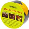 ONTWIE Nastro Riflettente 10m x 5cm, ONTWIE Arrow Nastro Riflettente di Avvertimento Favo per Rimorchi, Adesivo Riflettente Riflettore Attenzione Adesivi ad Alta Intensità Impermeabile - Giallo/Nero