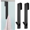 NOLACE Ganci per Porta Della Doccia 2 Pezzi Schermo per Gancio per Doccia Ganci per Doccia Senza Perforazione Gancio per Doccia da Parete in Vetro per Accappatoi e Asciugamani (17,8 cm/Nero)