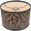 Angoily Paralume in Rattan Tessuto, Rattan Paralume Retro in Vimini, Paralume Coperta Sospensione Tessuto per Lampadari Tavolo Lampade Da Scrivania