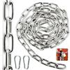 SWTYExt Catena Acciaio Inox 2M 6 mm Catena Delimitazione Catene Catenella Catena Antitaglio per Recinzione Catena Antifurto Catena Dell'immondizia Sollevamento Bidoni