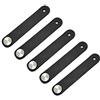 POFET Maniglie di Cuoio, 5 pezzi Maniglie per Porta di Mobili In pelle Maniglia Creativa Moderni in Pelle per Porta dell'armadio, Maniglie delle Porte, Viti incluse (26 x 140 mm), colore nero