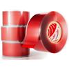 POPPSTAR Nastro in silicone autoagglomerante, 3m x 25mm, nastro isolante e sigillante (acqua, aria), rosso, 4 rotoli