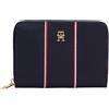 Tommy Hilfiger TH Icon Med ZA Nylon Aw0aw17953, Portafoglio con Cerniera Donna, Blue (Blue Corp), One Size