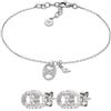 Emporio Armani Donna Bracciale e Orecchini Color Argento, Set