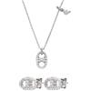 Emporio Armani Donna Collana e Orecchini Color Argento, Set