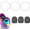 BOXOB 3pz Guarnizioni di Tenuta Bottiglia e 3pz Tappi per Tappo Owala Freesip, Guarnizioni in Silicone Senza BPA per Bottiglia Owala Freesip da 16/19/24/32/40oz (Nero)