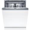 Bosch - Lavastoviglie completamente integrabile, Serie 4, 14 servizi, 3° vassoio posate, SilencePlus, mezza carica, bianco, SMH4EVX08E