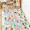 Aolso Tappeto Gioco Bambini,150x200cm Tappeto Neonato,Tappetone Neonato Pieghevole Morbido & Spessa,Perfetto per Bambini 1 2 3 Anni-Auto da Strada