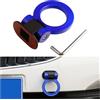 Adunsiaoto Gancio di Traino per Auto Decorativo Universale, Gancio di Traino Auto Tralier Accessori-Auto, Gancio Traino per Auto-Forma Anello, Anello Universale A Forma-Gancio Traino-Auto(Blu)