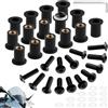 TXXATX 15 Pezzi Fissaggio Cupolino M5x16 mm Parabrezza Viti Carenatura Bulloni Nero Parabrezza Bullone con Chiave Inglese Universale per Maggior Parte Moto Fissaggio e Supporto