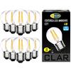 CLAR - Lampadina Vintage LED E27 4000K, Luce Naturale, 4W (Pack 10)