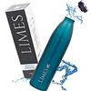Limes 8® Bottiglia Termica in Acciaio Inossidabile 1L - Bottiglia Isolante, Ermetica, con Doppia Parete Isolante, Adatta a Bevande Frizzanti per Sport, Lavoro e Viaggi (Verde Peridot, 1000 ml)
