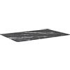 Generisch Jiangboyue-322275 - Piano in vetro temperato da 8 mm, effetto marmo, 100 x 62 cm, colore: Nero