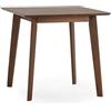 HOMN LIVING Tavolo da pranzo Pomago 80x80 cm Colore noce, legno massello, 80 cm (Larghezza) 80 cm (Profondità) 75 cm (Altezza)