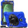Fonrest Custodia robusta per Samsung Galaxy Tab Active5 5G 8'' (SM-X300/X306B 2024)/Active 3 T570/T575 con cavalletto girevole a 360°, copertura resistente agli urti con mano/tracolla (blu)