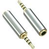 Aigital Adattatore audio da 2,5 mm maschio a 3,5 mm femmina, placcato oro convertitore 2.5mm a 3.5mm per cuffie, Headphone Adapter -Stereo o mon (2 pezzi)