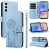 Bravoday Cover per Samsung Galaxy A05S, Custodia in PU Pelle Portafoglio Flip Schede con Slot per Carte, Magnetica Antiurto Cover per Galaxy A05S, Azzurro