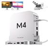 PULWTOP Mac Mini M4 Dock con 4TB M.2 SSD Enclosure e HDMI 4K, 9 in 1 in Alluminio USB-C HUB per Mac Mini M4 Pro Hub Stand, USB-A/C 10Gbps, 2xUSB-A 2.0, 3,5mm Audio da 3,5 mm, SD/TF (SSD Non Incluso)