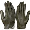GSG SINCE 1998 Guanti Pelle Uomo - Senza Fodera & Traspiranti con Ulteriore Ventilazione, Guanti da Guida Touchscreen in Pelle di Pecora per Auto & Moto Nero M