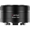 AstrHori AF 27mm F2.8 Obiettivo a focale fissa APS-C con grande apertura e messa a fuoco automatica, obiettivo pancake per Fotocamera Mirrorless for Sony E A5000,A6000,A6400,A6500,A6600,NEX(Nero)