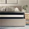 Flash Furniture Materasso ibrido in schiuma a molle per letto queen size, tensione media, materasso a molle insacchettate con schiuma da 30 cm, materasso matrimoniale, 150 x 200 x 30 cm, bianco