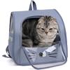 BORDEAG Zaino per animali domestici per cani di piccola taglia, per gatti e gatti, portatile e pieghevole, borsa per cani fino a 10 kg, traspirante, per viaggi, passeggiate