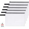 OFFCUP Borse di File A3, 5 Pezzi Sacchetto di Zip Impermeabile, Mesh Sacchetto del Documento, Sacchetto Di Documenti Portatile, Busta Plastica per Uffici Cosmetici Forniture Accessori da Viaggio
