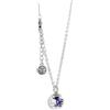 Gioielli Botanici Collana Girocollo - Fiordaliso - Acciaio Inox, Ampolla in Vetro con fiori naturali e semi di soffione