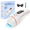 Haarlosy Epilatore Luce Pulsata, 2 Modalità 5 Livelli Energia IPL Epilatore Laser, 999,999 Flashes Regolabile Adatto Depilatore Corpo, Viso, Ascelle, Gambe (Bianco)