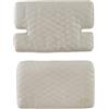 roba riduttore di seduta 2 pezzi "Greyish trapuntato" - accessorio per seggiolone "Nature Up" - cuscino del sedile imbottito e facile da pulire - da 6 mesi - beige