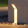 doporro Lampione da Giardino 40 cm IP65 con LED 6W 3000K - Paletto Luminoso da Esterno in Alluminio Bianco Opaco per Sentieri, Vialetti, Terrazze e Cortili, Design Moderno