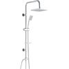 Cardinale Set Colonna Doccia senza Miscelatore con Supporti Regolabili Completo di Doccetta e soffione in ABS 20x20