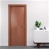 Porte Italiane, Porta Interna a Battente in Laminato High Density, Telaio in Legno e Coprifili Waterproof, con Serratura e Maniglia Hoppe Silver, 90x210 cm con Apertura DX, Colore Ciliegio