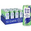 DASH WATER Lime - 12 x acqua frizzante al gusto di lime - SENZA zucchero, SENZA dolcificanti, SENZA calorie - Arricchito con frutta storta (12 x 330 ml)