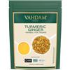 VAHDAM, Tisana Zenzero e Curcuma Sfusa, 100 g, 50+ Tazze | Aroma ricco, Caldo e Vivace | Nessun retrogusto amaro | Senza OGM, Coltivato in India | Sottovuoto