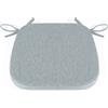 Generic Set di 4 cuscini per sedia da cucina con laccetti, cuscino in spugna ad alta densità e gomma antiscivolo, colore grigio, per sedie da pranzo