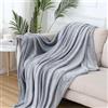 Morbuy Coperta Pile Matrimoniale Leggera Singolo Plaid Autunno Inverno Coperta Flanella a Stagioni Morbido Accogliente e Caldo per Divano e Grande Letto (Grigio Argento,120X200cm)