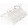 Mainetti Appendini per Abiti Bretellati, Maglieria, Grucce in Plastica, Sottili, Salvaspazio, con Notches, per Lingerie, Costumi da Bagno, Set di 10 pezzi, Bianco Lucido con Gancio Zincato, 38cm