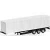 herpa Servizio ricambi, scala N (1:160), semirimorchio 3 assi container 40ft, 2 pezzi, modello in miniatura, in plastica
