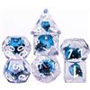 Epic Forge Set di 7 dadi in resina - Gamma Insert - in scatola - teschio blu