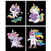 DIAMOND DOTZ DOTZIES 2594439 - Kit per pittura a diamante 5D con unicorni neon, 4 immagini colorate con brillantini, kit per dotting per bambini dai 6 anni in su, principianti