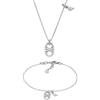 Emporio Armani Donna Collana e Bracciale Color Argento, Set