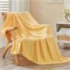 EMME Coperta Pile Plaid Morbida - 3D Touch Coperta Divano, 150 x 200cm, Coperta di Flanella Calda e Soffice, Lavabile, Coperta Letto Singolo, Matrimoniale, Coperta per Casa, Picnic, Giallo