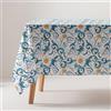 GAMUSI Tovaglia antimacchia cotone astratto rettangolare al tatto tessuto 160 x 300 cm, colore multicolore