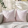 BonBotimen Set di 2 Federe per Cuscino per Divano Increspature d'acqua in Finta Pelliccia Decorazione Deluxe per Divano Casa Camera da Letto Federa in Peluche Super Morbida 45 x 45 cm Rosa Fibra di Poliestere