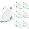 ALUSSO LIGHTING Faretto LED da Incasso, 7W Dimmerabile, Bianco Caldo 3000K/Bianco Neutro 4000K/Bianco Freddo 6500K Regolabile, Faretto LED Extra Piatto 29mm, Faretto da Bagno IP65, Bianco Set di 6