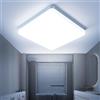 OTREN Plafoniera LED Soffitto Quadrata, 6500K Lampada da Soffitto Moderna, Lampadario Bagno IP44 Impermeabile per Cucina Soggiorno Camera da Letto Balcone, 20CM